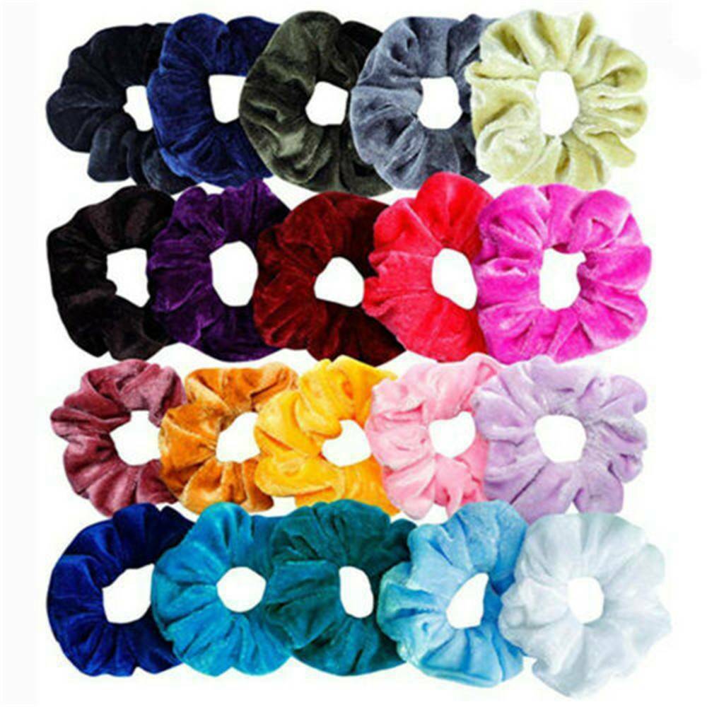 12PCS/Set Velvet Hair Scrunchies Hair Ties Elastic Hair Bands Women Girls' Ropes