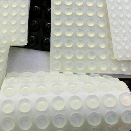100 Self-Adhesive Rubber Feet Clear Semicircle Bumpers Door Buffer Pads Silicone