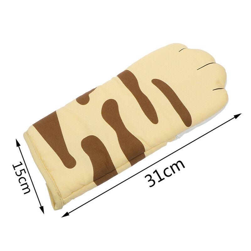 1Pc Orange Cat Claw Anti-Scald Cotton Glove For Microwave Oven And Baking.l8