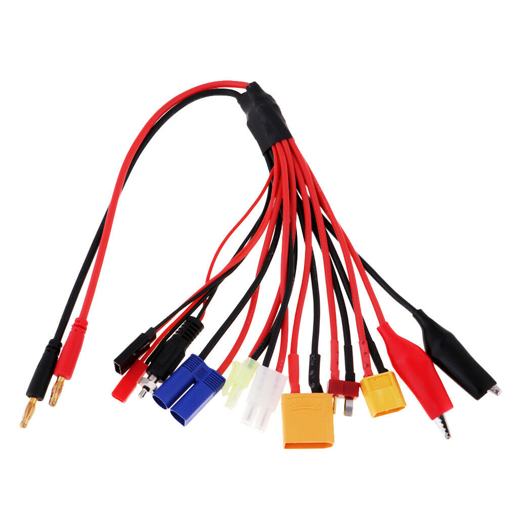 10 in 1 charging cable for XT60 XT90 EC5 JST JR plug