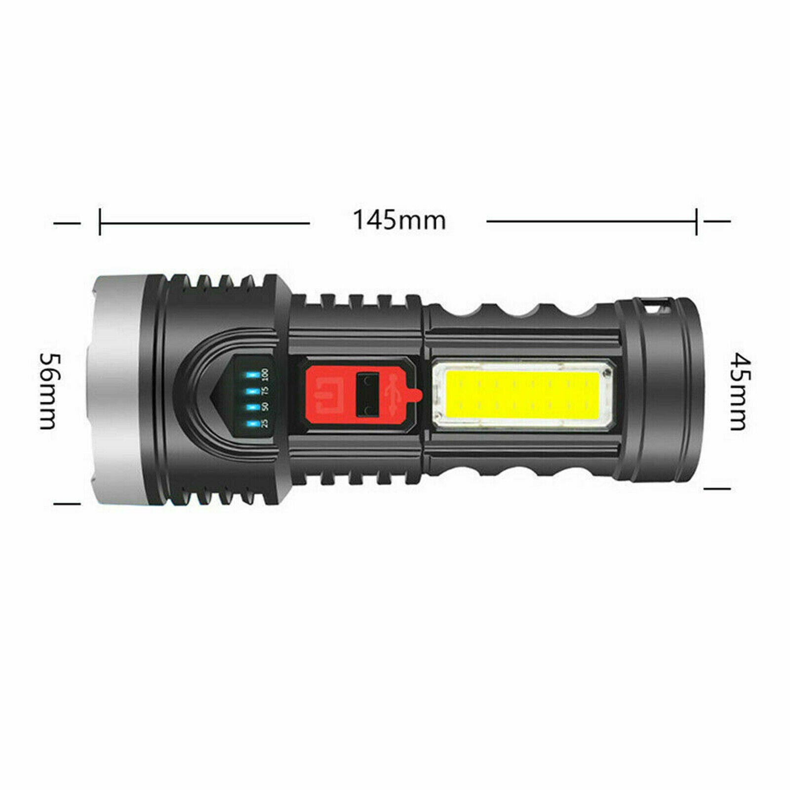 Handheld Waterproof Super Bright LED Torch Flashlight USB Bicycle Lamp Kit