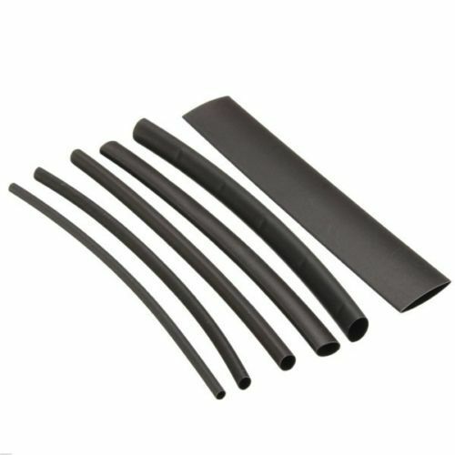 Heat Shrink Tubing Kit black Colors Transparent plastic box shrinkable 6 size