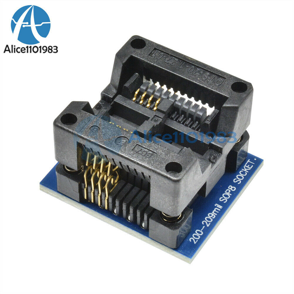 5PCS SOP8 to DIP8 Wide-body Seat Wide 200mil Programmer Adapter Socket Blue