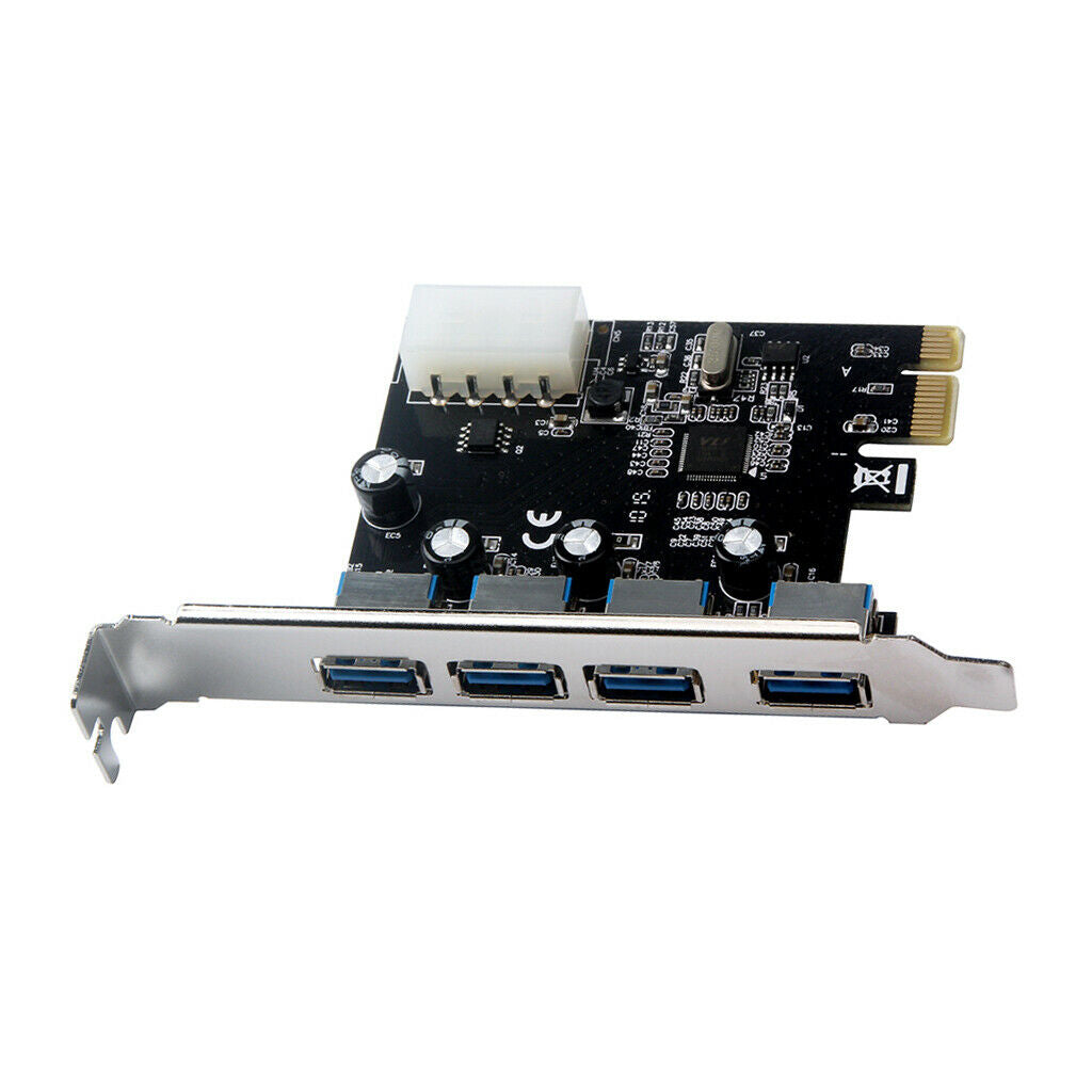 2x 4-Port PCI-E to USB 3.0 PCIe Express Expansion Card Hub Adapter Converter