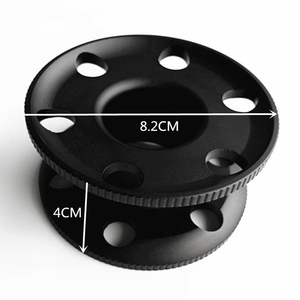 2 Pieces Aluminum Alloy Compact Finger Spool Dive Reel Guide Line Spool for