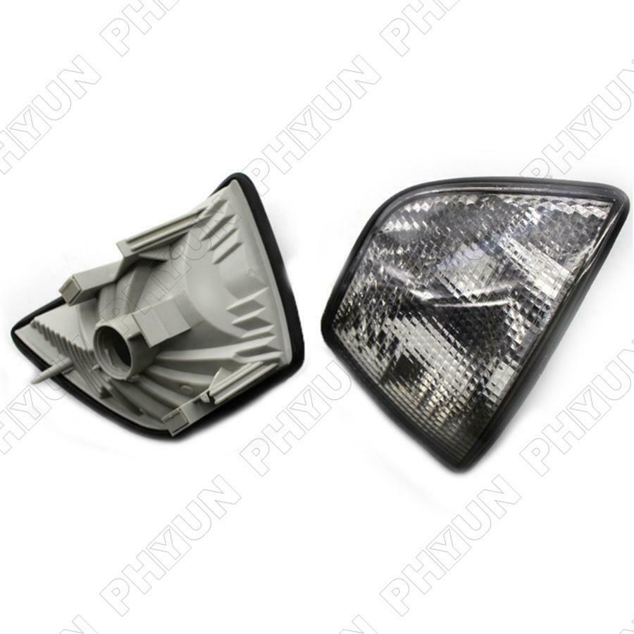 2Pcs Gray White Lens Turn Signal Lights 63138353280 For BMW E36 318i 328i M3