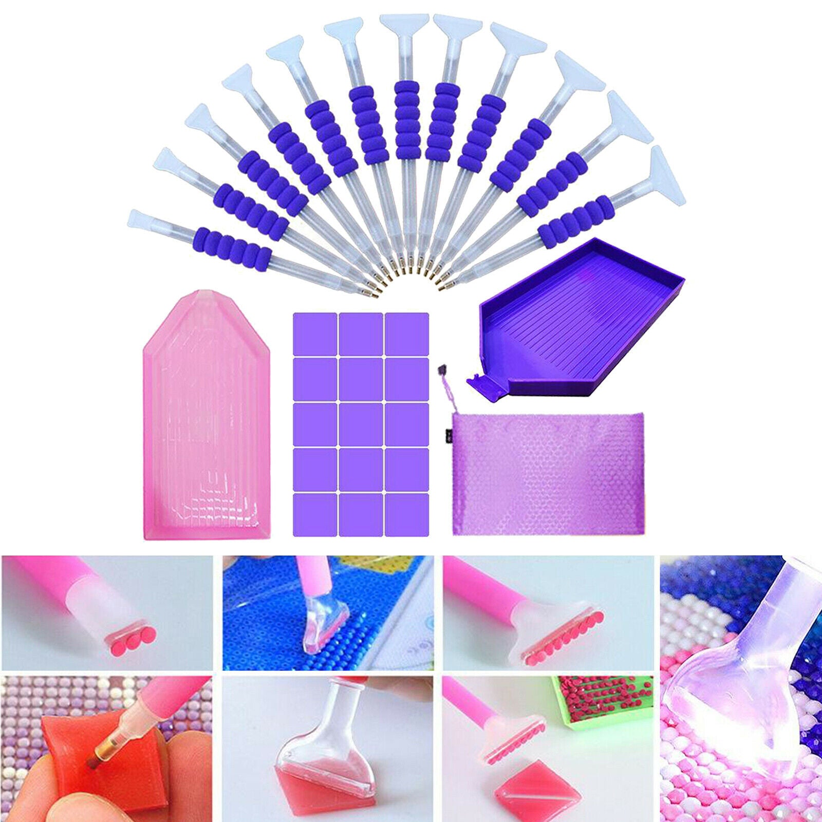 5D DIY Diamond Painting Pen Embroidery Tools Kit Art Cross Stitch Supplies