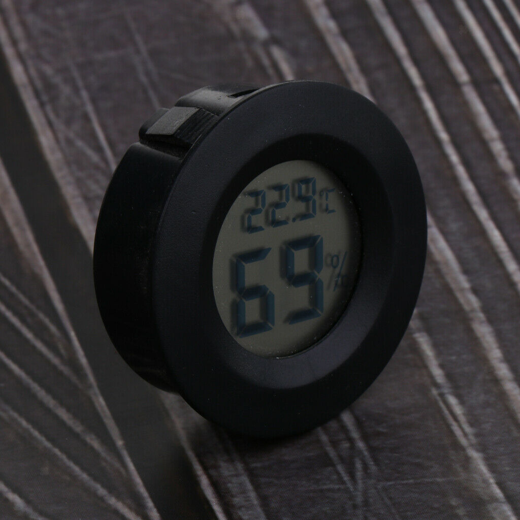 Reptile Thermometer Lizard Spider Tortoise Terrarium Tank Hygrometer Black