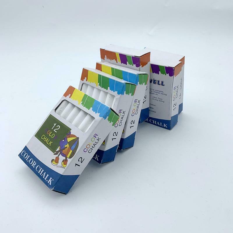 12 Dustless White Chalk Children Learning To Paint Graffiti Blackboard Utensils