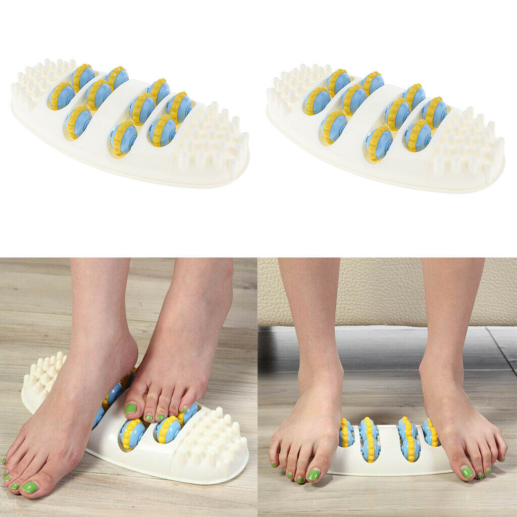 2X Foot Acupoint Massager Mat Feet Roller Walk Massagers Foot Leg Pain Ease