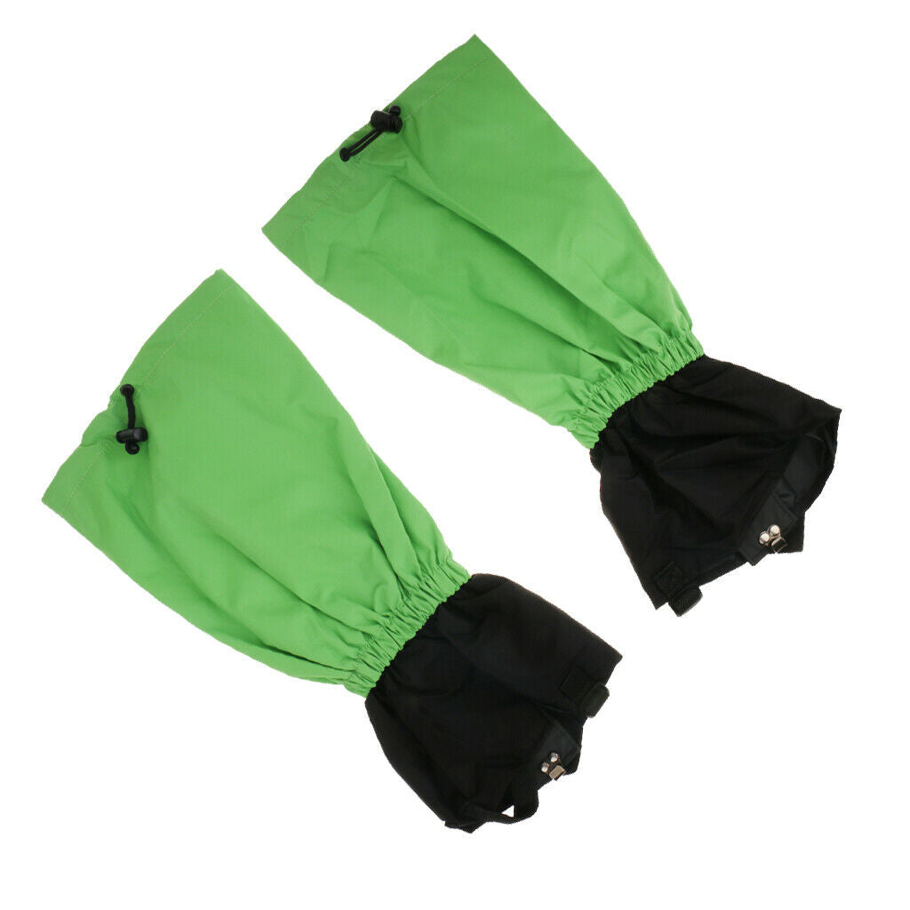 Waterproof Nylon Walking Hiking Outdoor Gaiters High Leg Gaiters Grass Green
