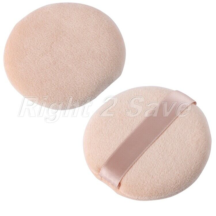 1X Round Circle Beauty Facial Face Sponge Makeup Cosmetic Powder Puff Pad Ribbon
