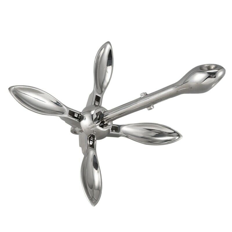 Stainless Steel Folding Grapnel Boat Anchor for Marine Yacht Kayak 1.5 Kg 3.3LF5