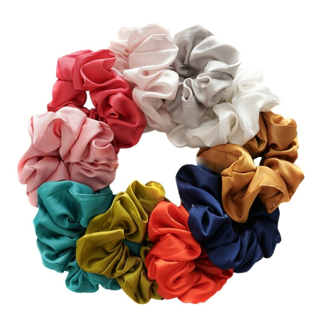 11pcs Hair Elastic Scrunchies, Multicolor Hair Headbands Links Ropes Ponytail