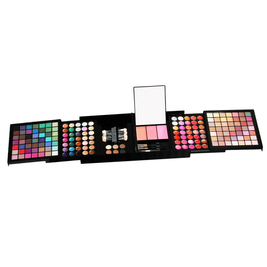 Luxury 177 Colors Eyeshadow Lipstick Bronzer Concealer Palette W/ Mirror&Brush