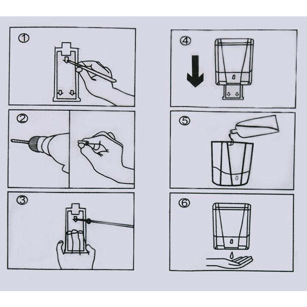 Automatic Liquid Soap Dispenser Wall Mounted 700ml/23oz No Touch Non-Drip