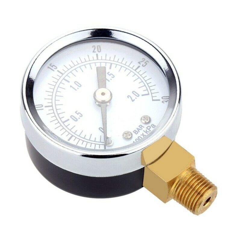 Pressure Gauge - 0 ~ 30 psi 0 ~ 2 bar Mini Dial gauge compressor meters hydrauP1