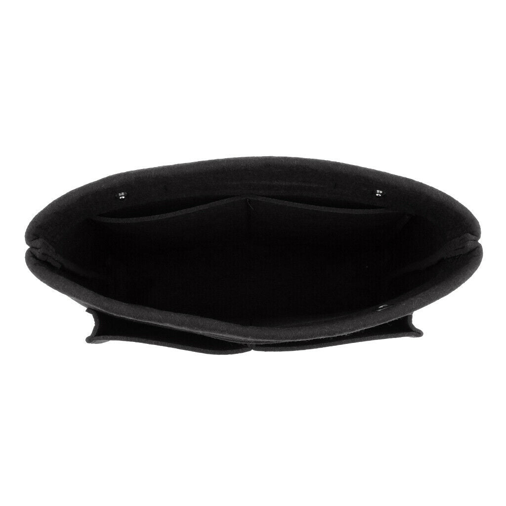 Felt Purse Organizer Bag Insert Divider Shaper Bag in Bag - Black, as described