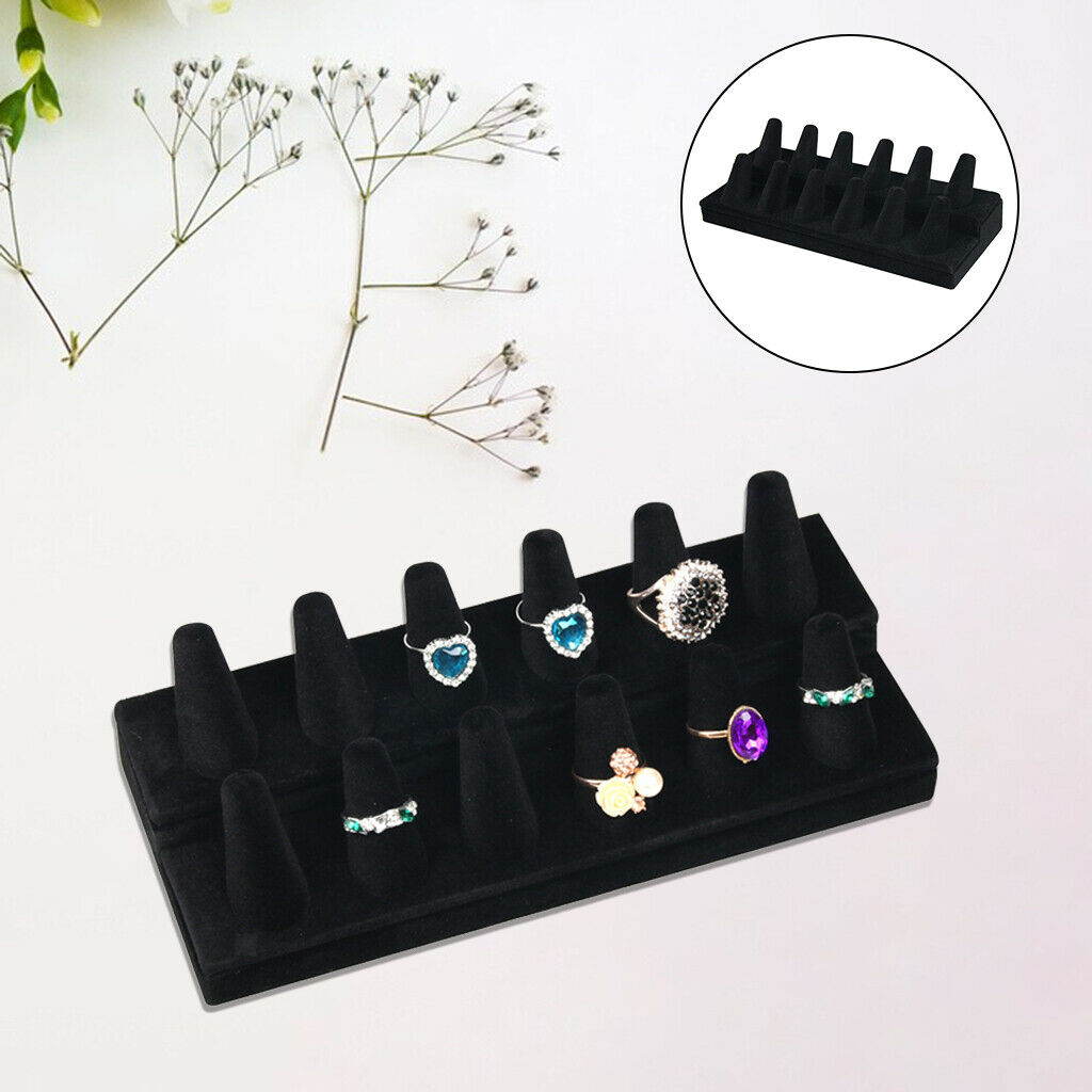 Velvet Flocking Ring Display Stand for Exhibitions Personal Use Retail Shop