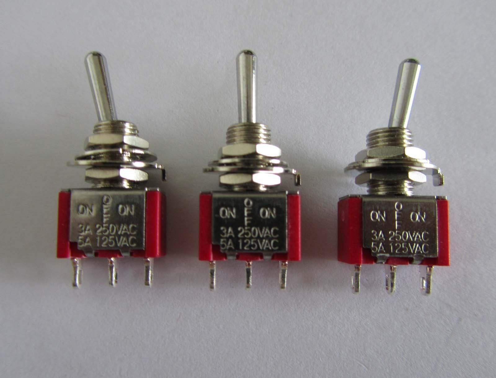 3x SPDT 3 Position ON OFF ON Guitar Mini Toggle Switch SALECOM Car/Boat Switches