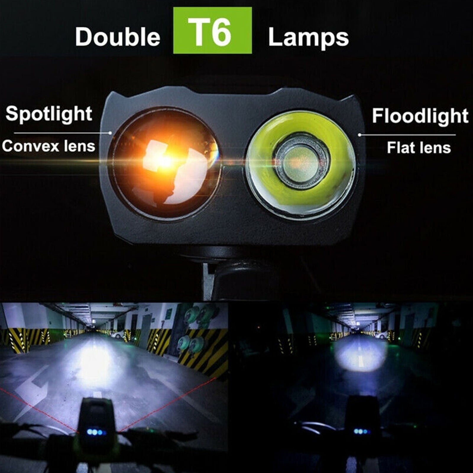 Bike Lamp USB Rechargeable LED Bicycle Front Head Flashlight Bike Headlight