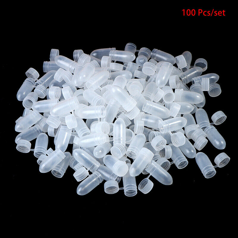 100 Pcs Portable Flip Lid Transparent Capsule Storage Containers Pill Box Hol KX
