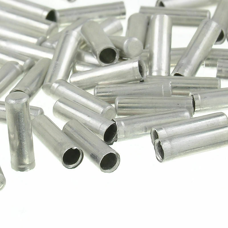 100pcs Bicycle Shifter Brake Gear Inner Cable Tips Ends Caps Crimp Ferrule