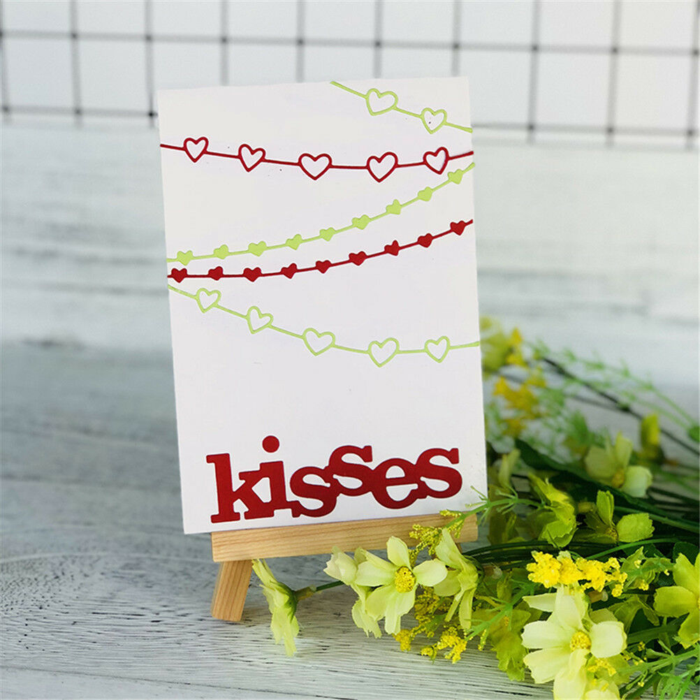 Hugs Kisses Alphabet Metal Cutting Dies For DIY Scrapbooking Album Paper .l8