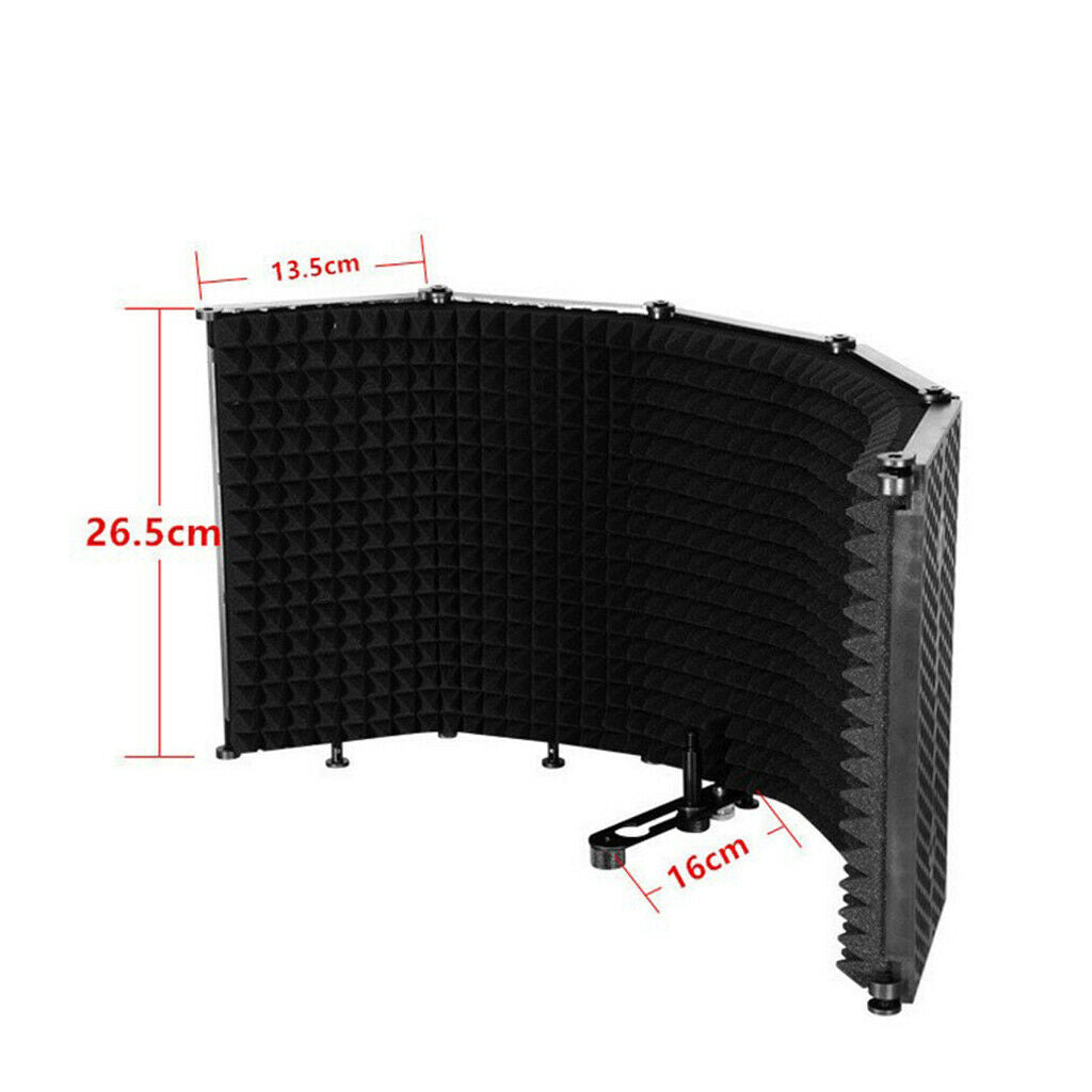 Home Studio Recording Microphone Isolation Shield   Filter Screen Vocal Booth