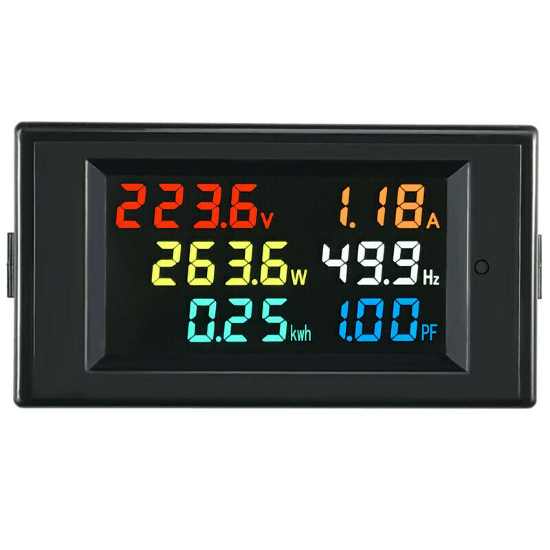 Kwh Frequency Factor Ac 80-300V Digital Ammeter Voltmeter Voltage Ampere Power