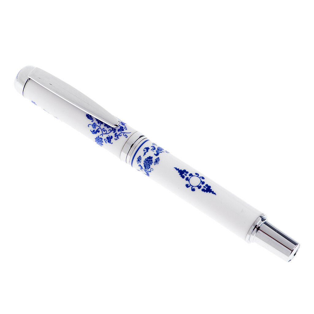 0.5mm Nib Blue and White Porcelain Fountain Pen Gift Writing Tool/Ink Pens