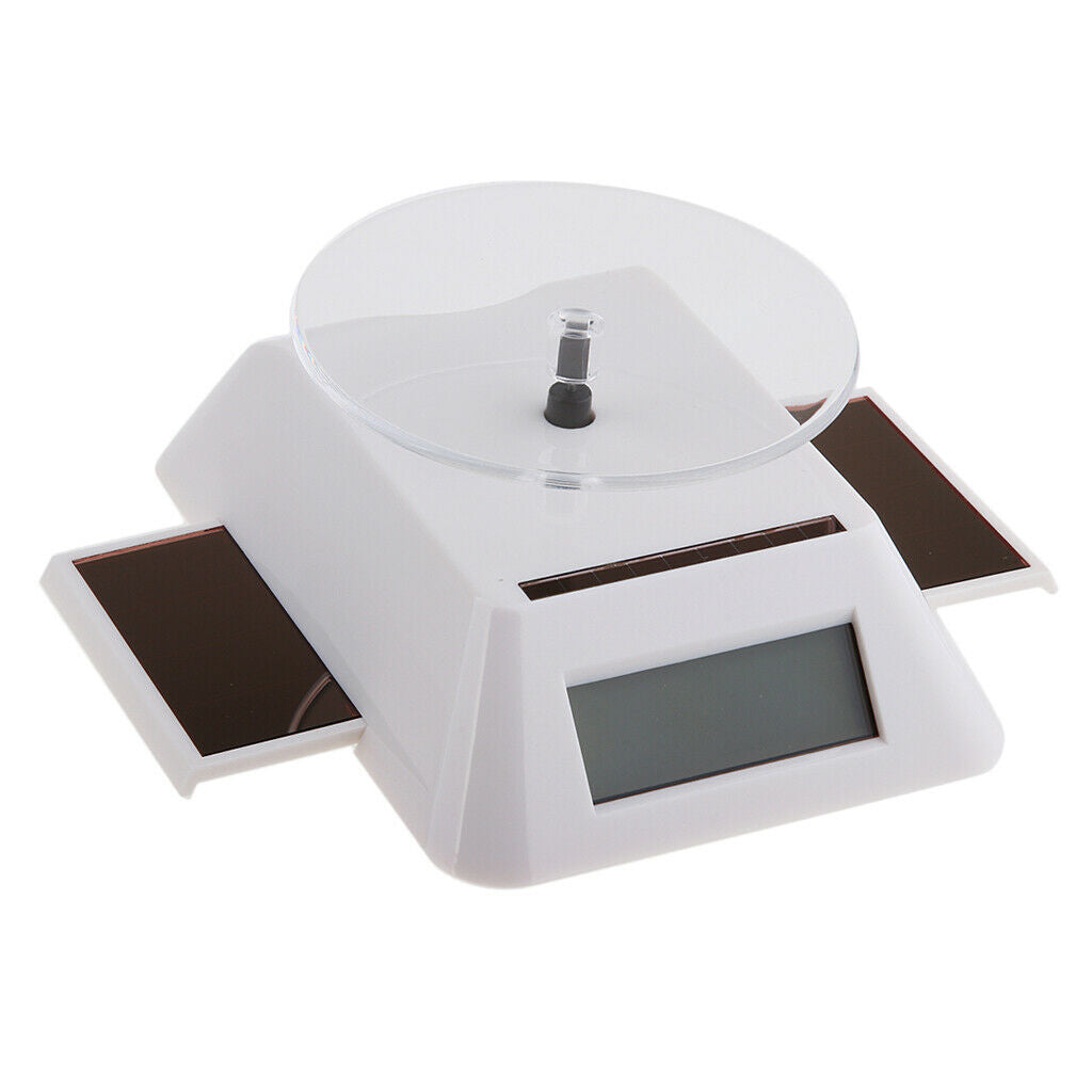 Solar Powered Display Stand A White Turntable