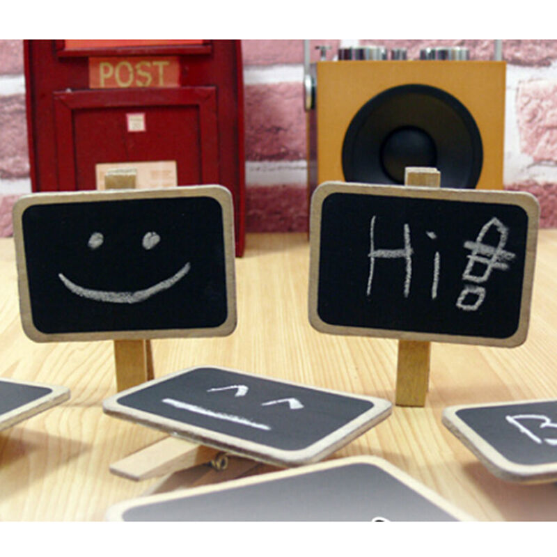 Standing Wooden Photo Holder Card Paper Note Memo Clip Desk Decor.l8