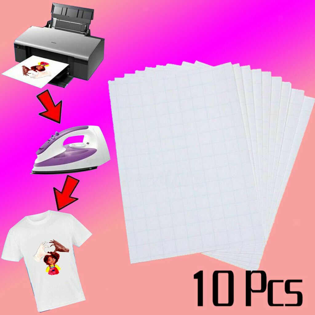 20x Heat Transfer Paper Embellishments for Iron On T Shirts Other Fabric Cloth