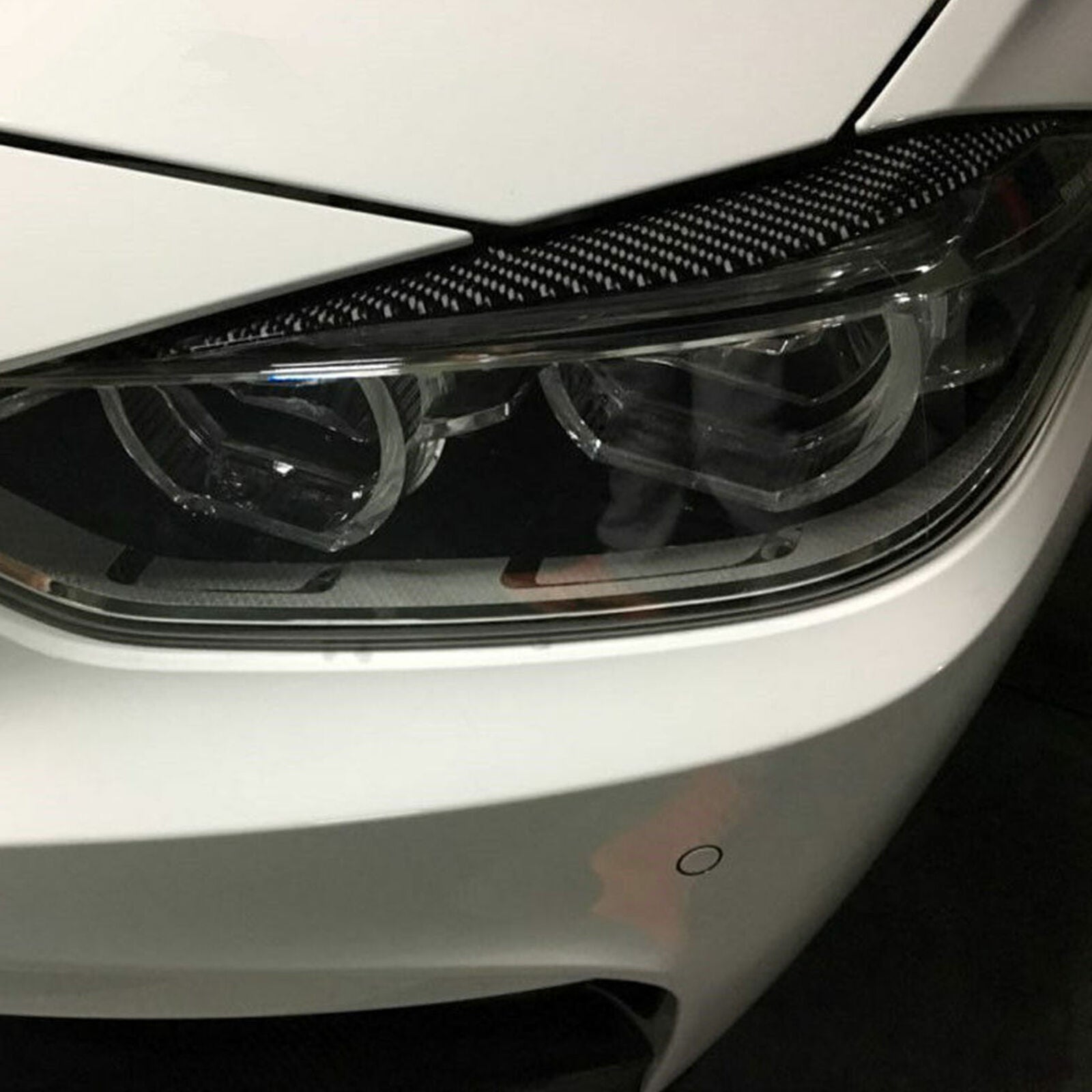 Carbon Fiber Headlight Eyebrow Eyelid Cover for BMW 3 13-17 F30 320i 325i