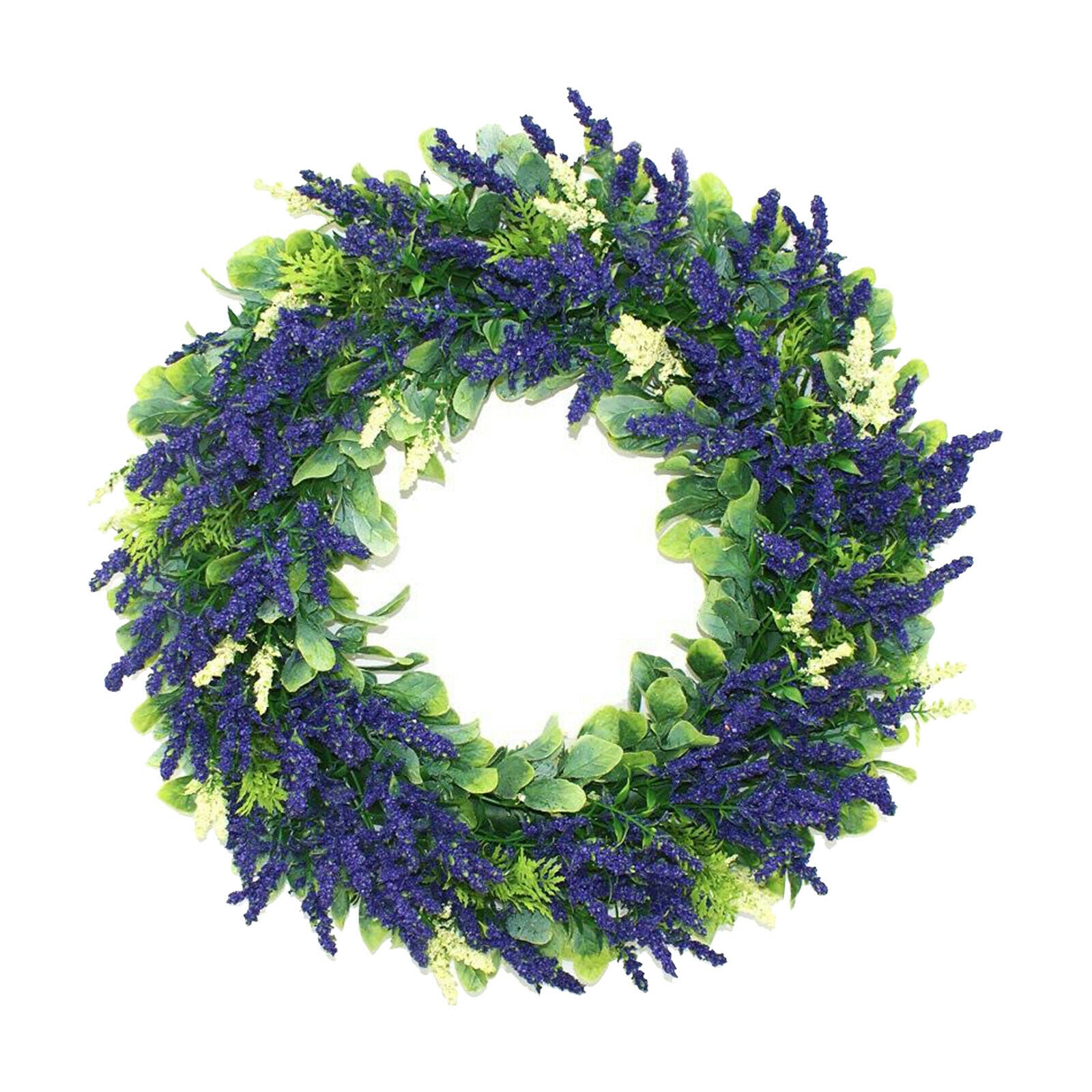 16'' Artificial Lavender Wreath Garland Round Party Wall Hanging Wreaths