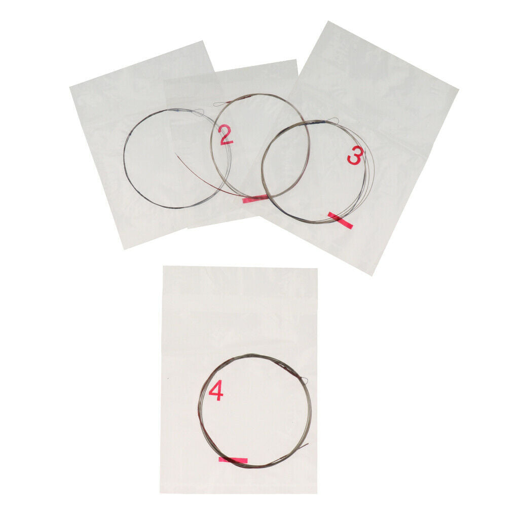 DIY 4 Pieces Alloy Pipa Strings Chinese Lute Parts Quick Response