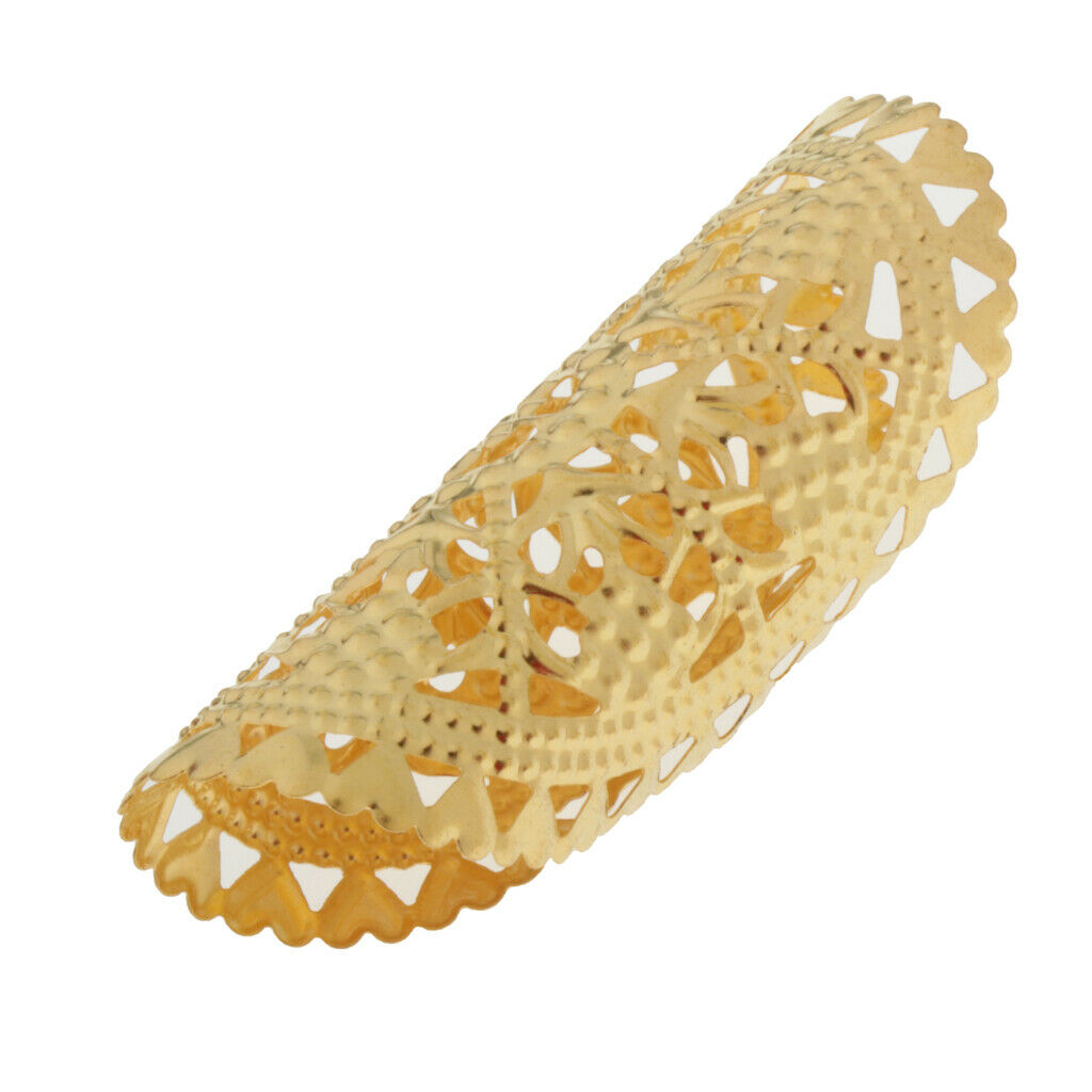Pack of 10 Dreadlock Tubes Hollowed-out Hair Braids DIY Pendants Golden