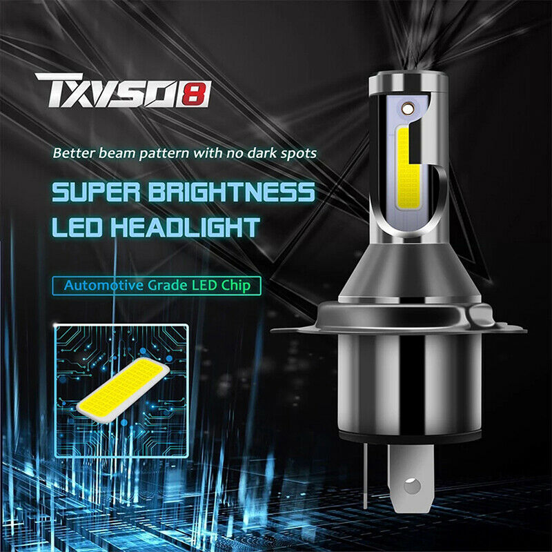 TXVSO8 Diode Lamp H4 LED Headlights for Car MINI Universal 6000K Auto COBYXDD