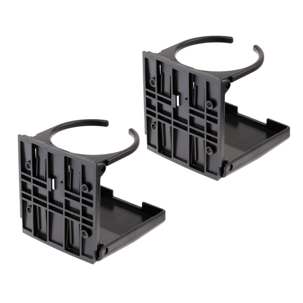 Lot 2 Folding Black Cup Drink Holder for Foosball Table Marine Boat Truck RV