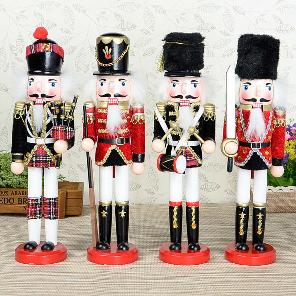 Wooden solider Bagpipes Soldier Home Table Ornament Kids Christmas Gift