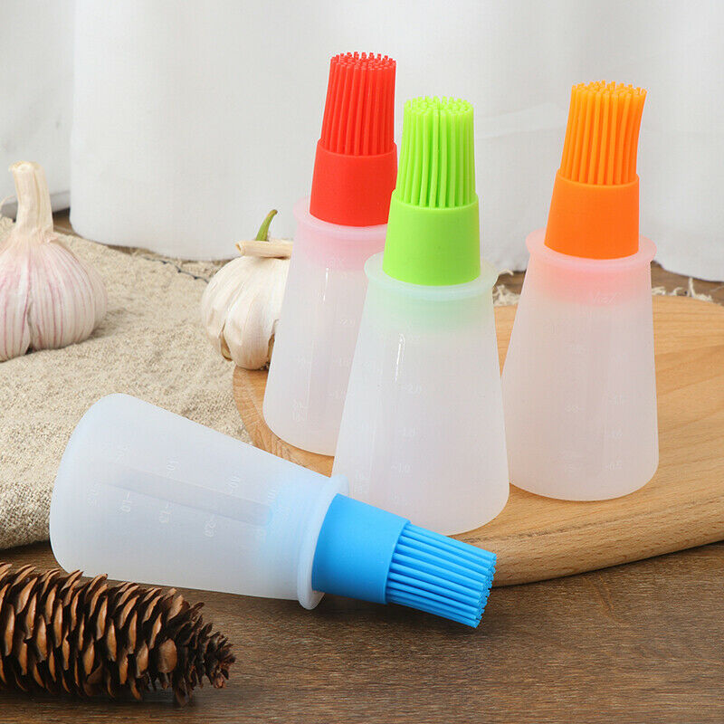 Silicone Oil Bottle with Brush Grill Liquid Oil Pastry Kitchen Baking BBQ.l8