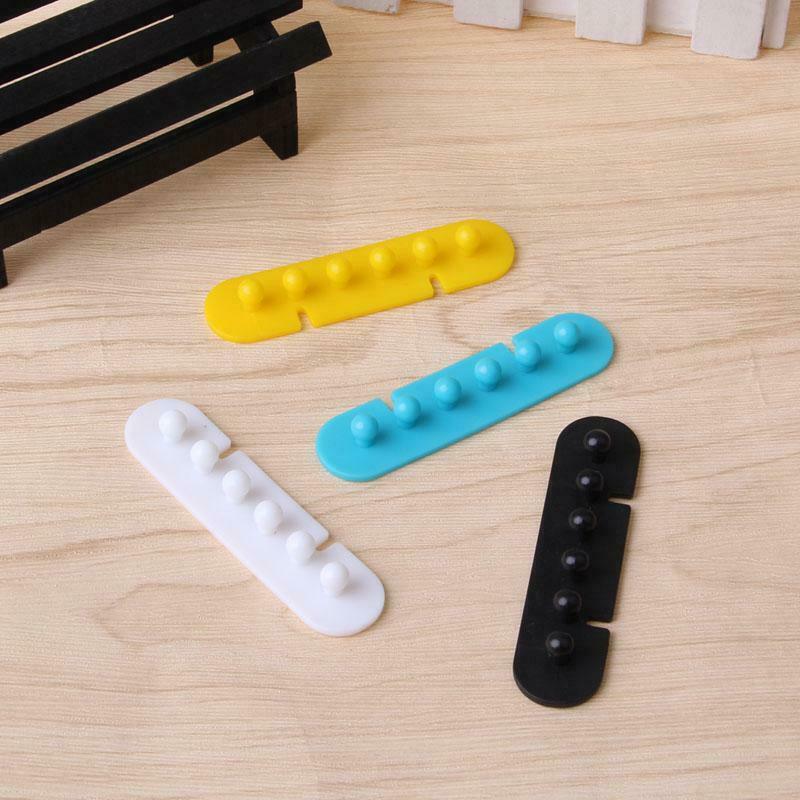 1Pair Wire Storage Device Cable Winder Plug Holder Organizer Management Desk