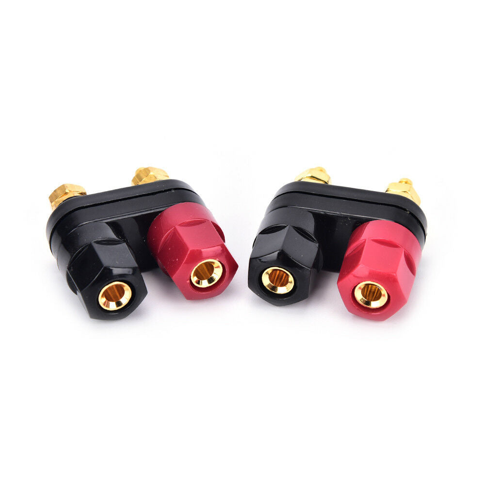 2pcs banana plugs couple terminals red black connector amplifier binding post SJ