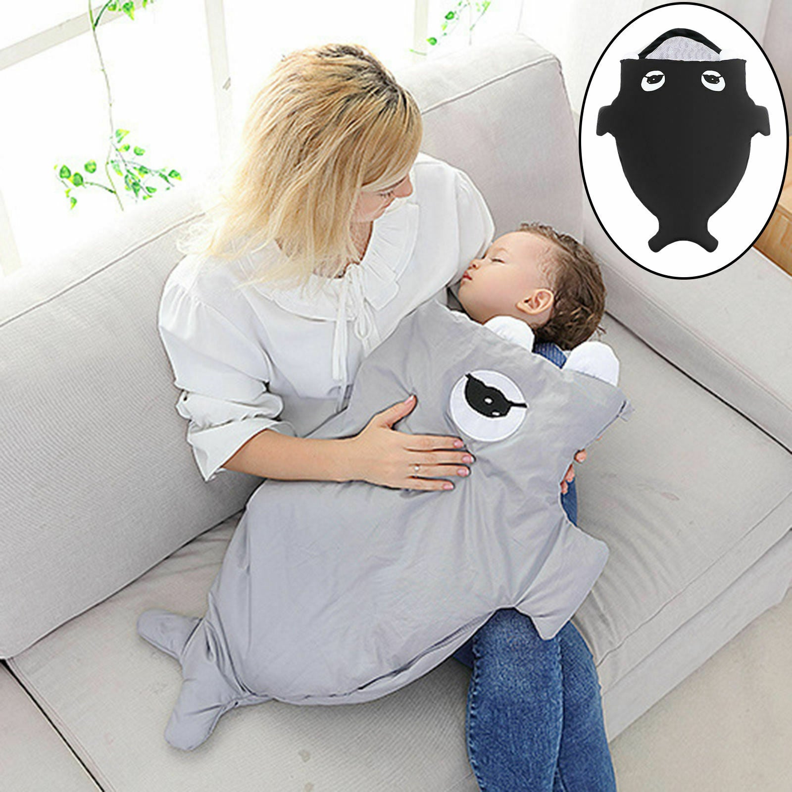 Soft Baby Carton Shark Shape Covers Warm Windproof Blanket Winter Universal