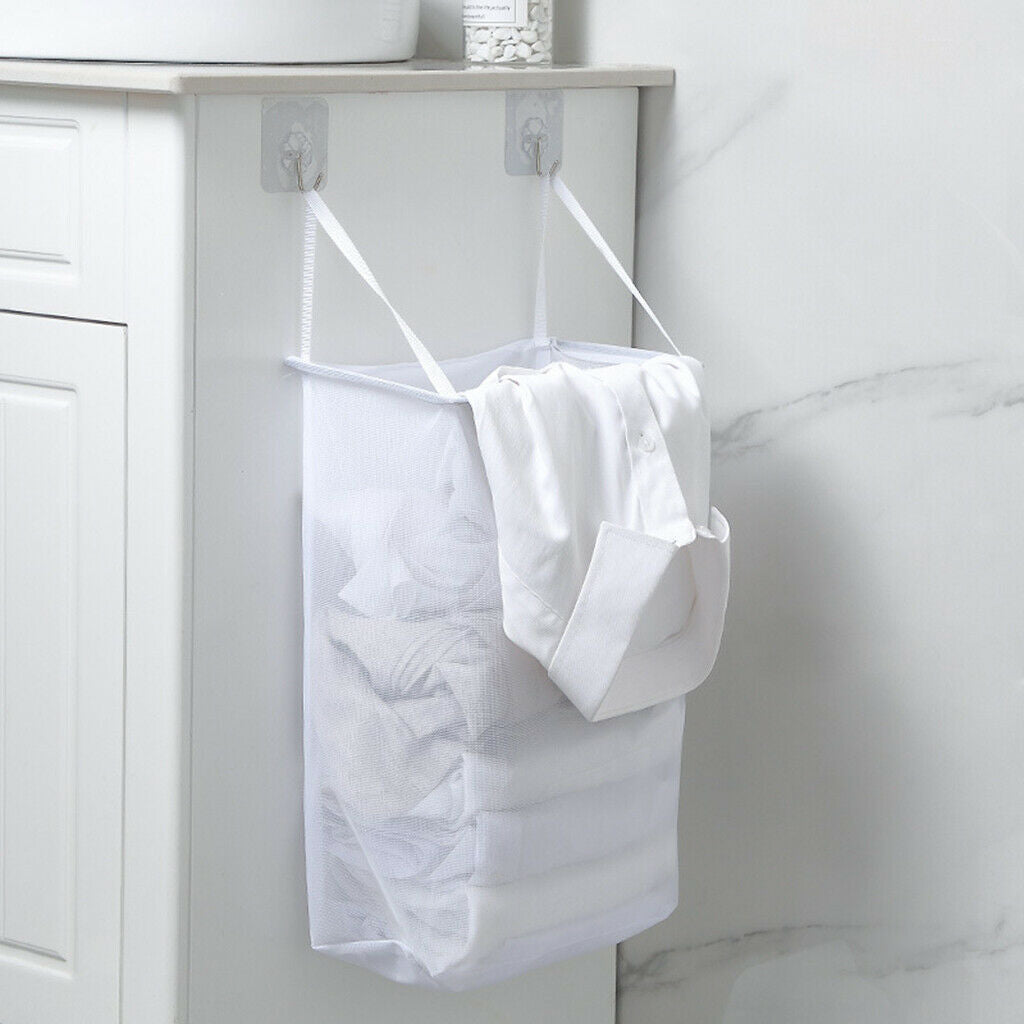Portable Wall Hanging Laundry Basket Storage Bucket Dust Basket Save Space