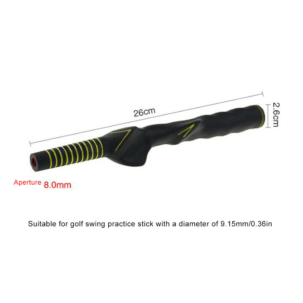Golf Grip Hand Position Corrector Guide Training Aid Black White 9.15mm