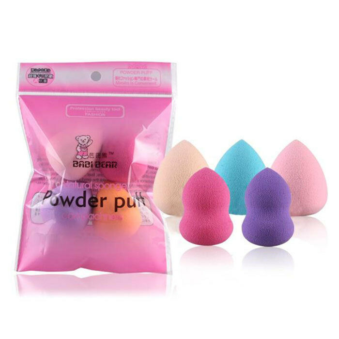 Pack Of 5 Sponges Foam Makeup Pointed Or Rounded for Bottom Complexion New
