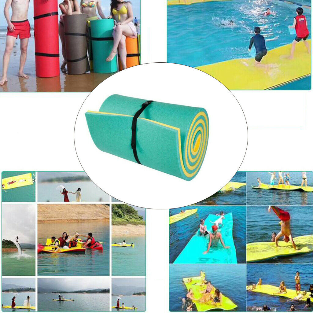 2-Layer Pool Float Mat Durable Pad 75kg Comfortable Kids Adults Mattress Bed