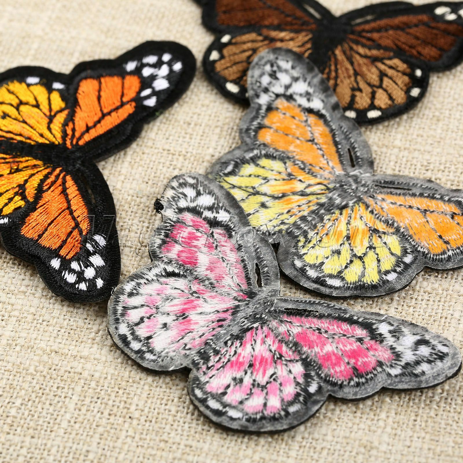 10pc Fabric Colorful Butterfly Sewing Iron On Patches Embroidered Badge Applique